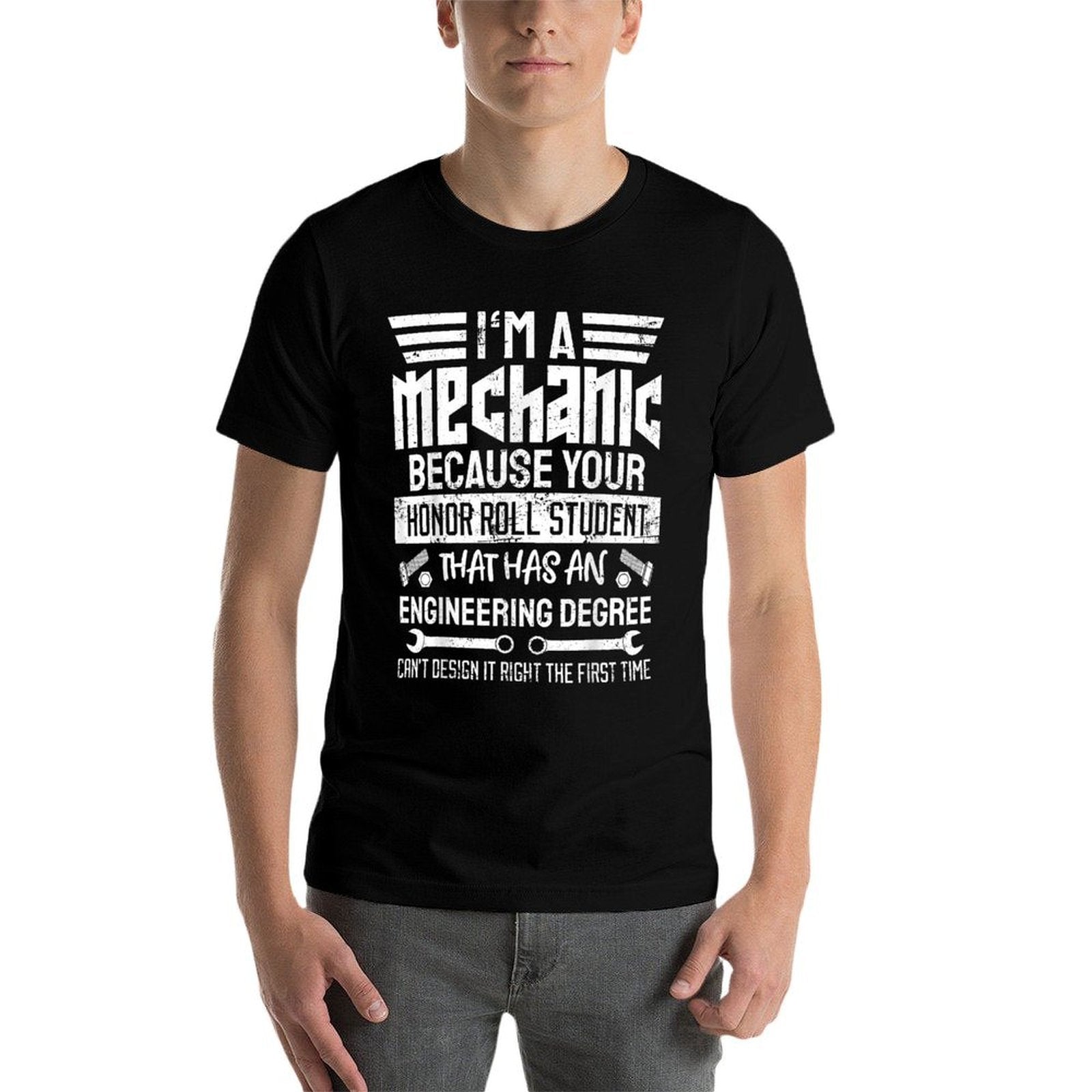 Mechanic Car Guy Mechanics DIY Handyman Garage Repair Shop  Wrinkle-resistant T-Shirt