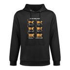 Feline Chonk Cat Chart, Funny Cat Meme, Oh Lawd He Comin Breathable Fabric Hoodie
