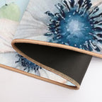 Summer Flowers Light Blue  Rapid-Drying Bath Mat