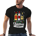 Drinking Alcohol Christmas Party Gift Full of Christmas Spirits Vodka Tequila Whiskey Xmas Party  Affordable Price T-Shirt