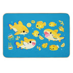 Lemon Shark And Friends - Blue  Odorless Bath Mat