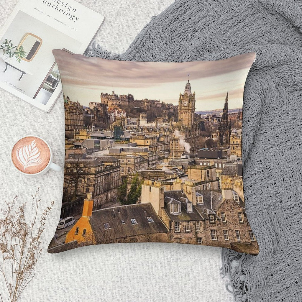 Edinburgh Morning Soft Easy Maintenance Throw Pillow