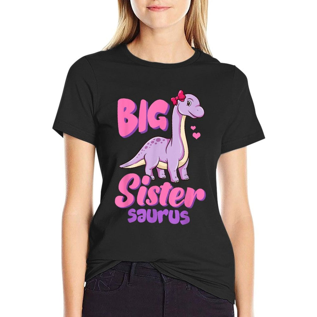 Big Sister Saurus Dinosaur Girl Funny Cute  Durable T-Shirt