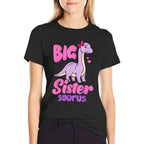 Big Sister Saurus Dinosaur Girl Funny Cute  Durable T-Shirt