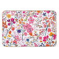 Floral Yellow And Pink Flowers Pattern  Dirt-Trapping Bath Mat