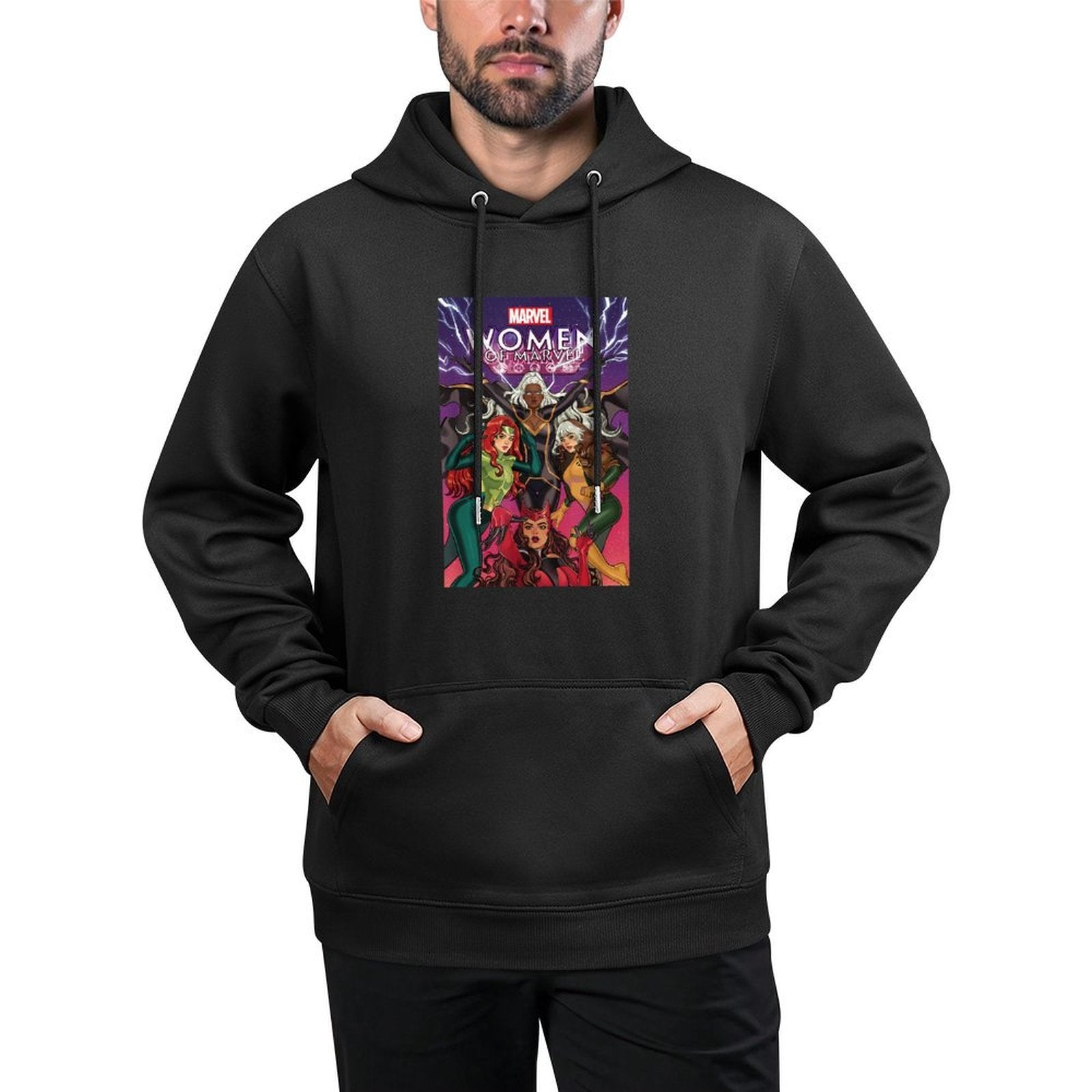 Marvel Women of Marvel Storm Rogue Jean Grey Scarlet Witch Versatile Streetwear Hoodie