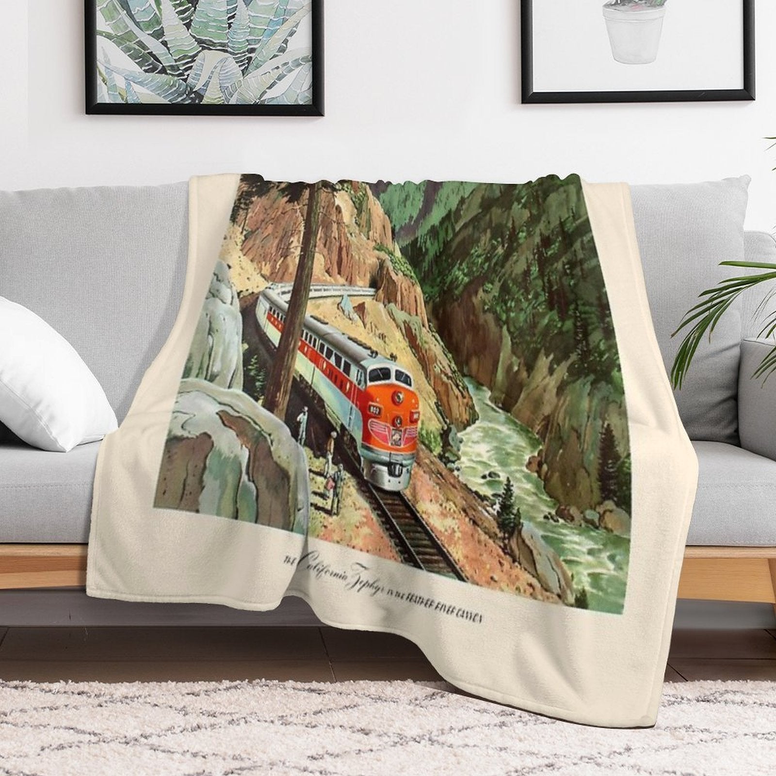 Califronia Zephyr Poster Wrinkle-free Throw Blanket