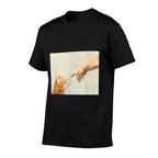 Cute Aesthetic Funny Cat Art Graphic Y2kn Girl  Tagless Design T-Shirt