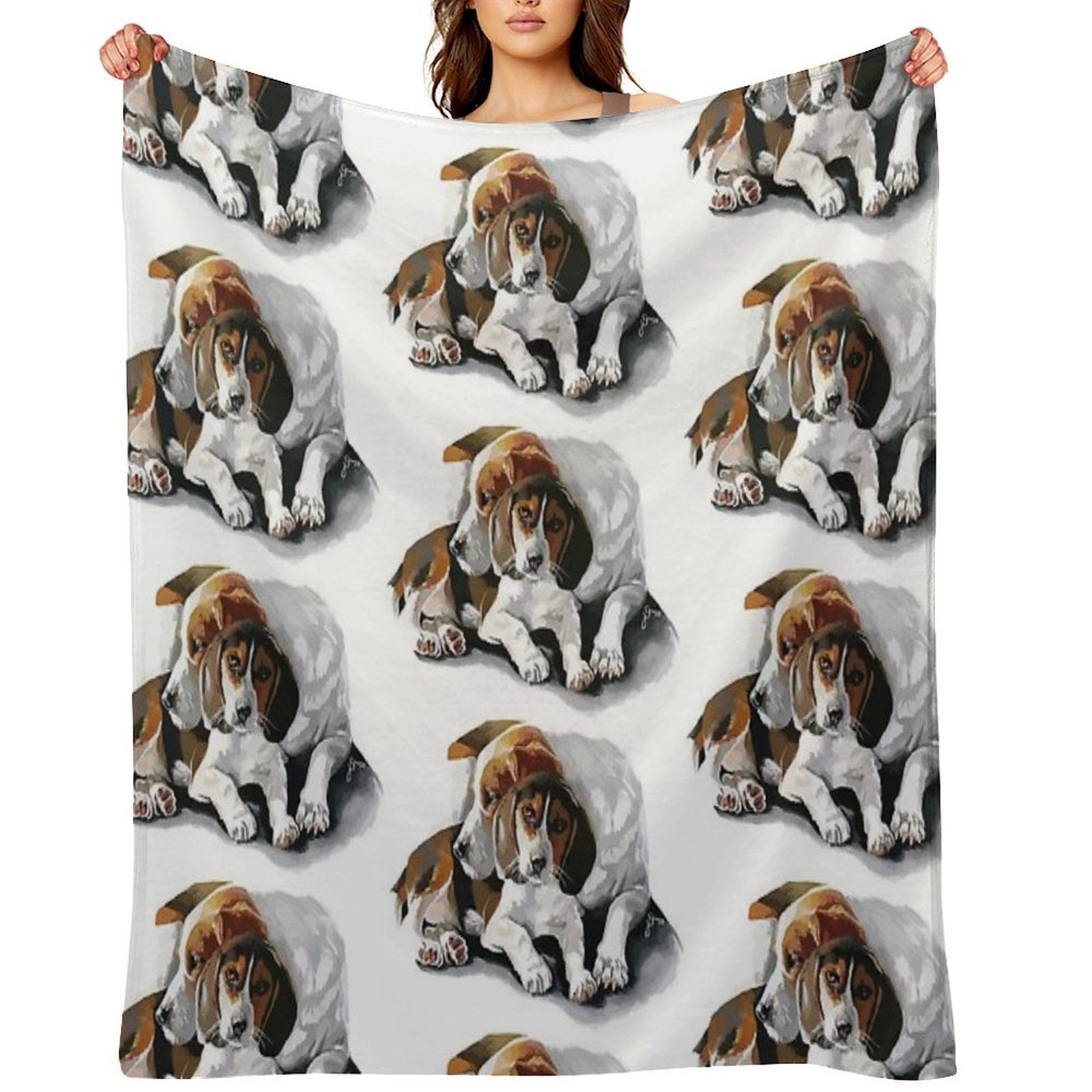 Beagles - Digital Quick-dry Throw Blanket