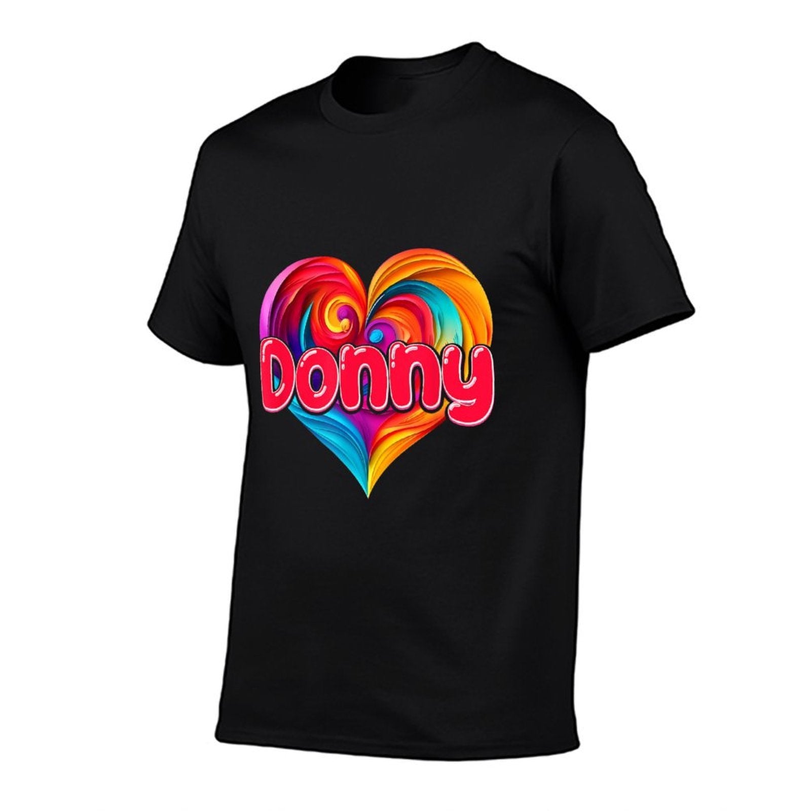 I Heart Love Donny First Name Tshirt Colorful Named  Polyester Blend T-Shirt