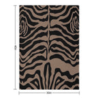 Tiger Pattern in Black And Gold Compact Throw Blanket