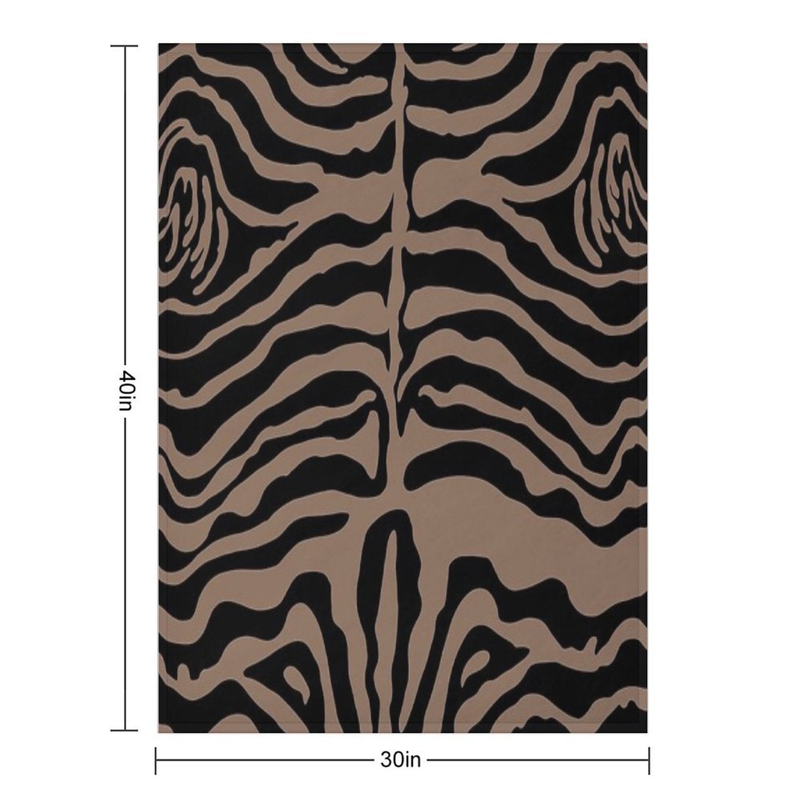 Tiger Pattern in Black And Gold Compact Throw Blanket