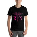Registered Nurse Appreciation Pink RN Nursing Tie Dye Nurse  Rolled Sleeves T-Shirt