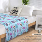 Pirate Cat  Turquoise  Nikury Comfort Throw Blanket