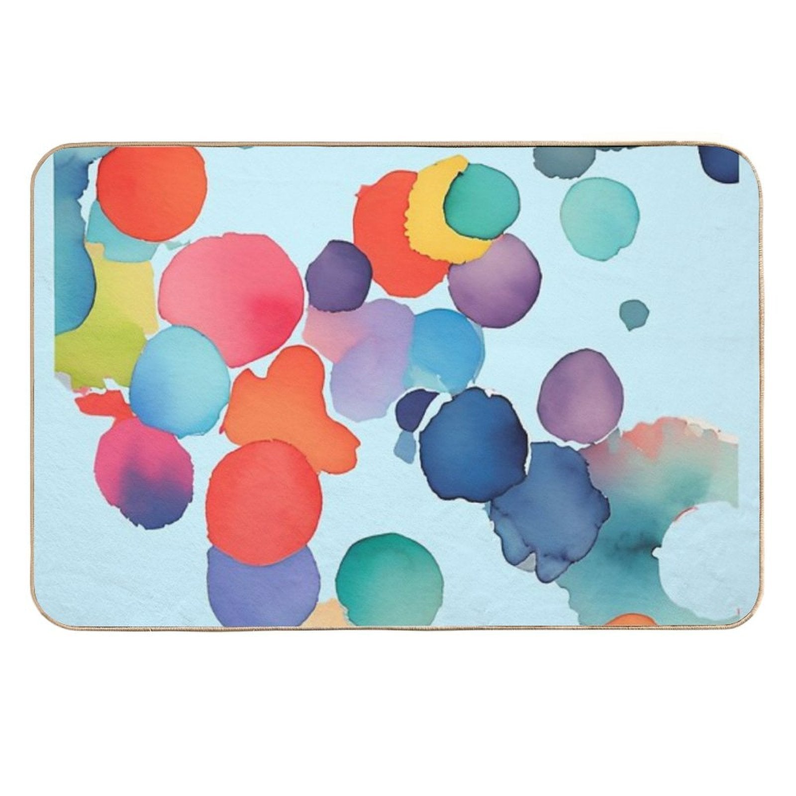Abstract Watercolor Bliss - Artistic Splash Pattern  Non-Slip Bath Mat