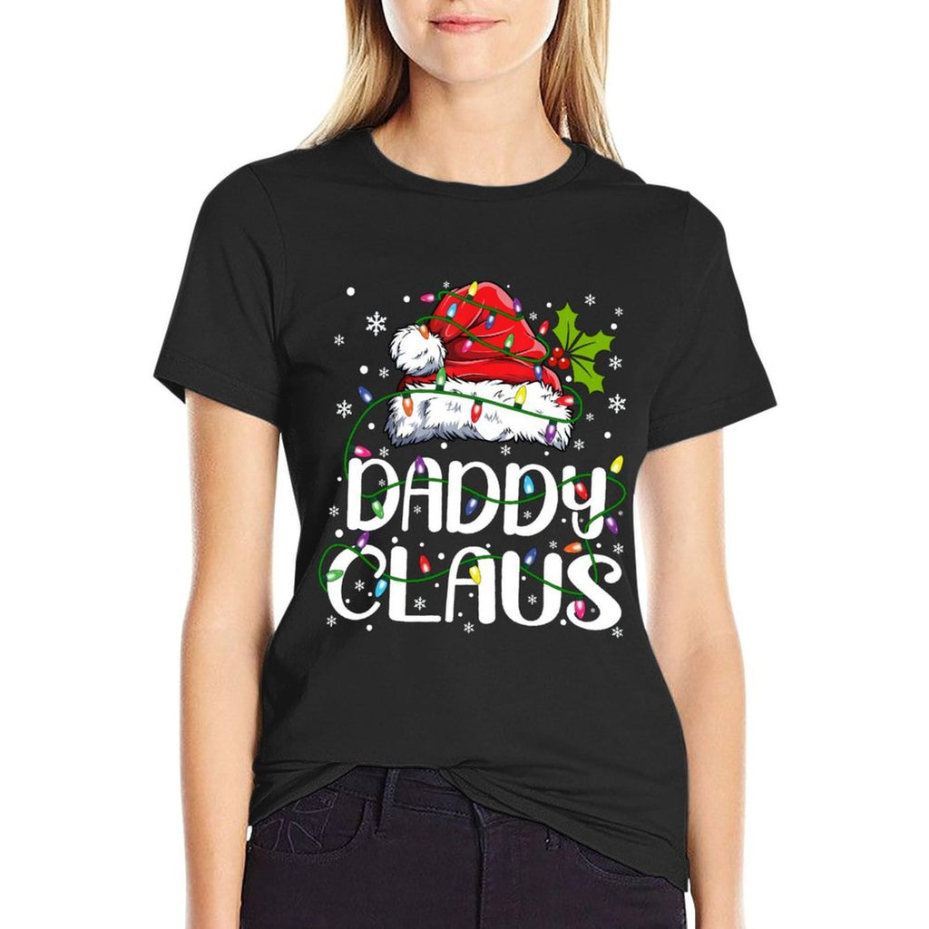 Daddy Claus Christmas Lights Pajama Family Matching  Moisture-wicking T-Shirt