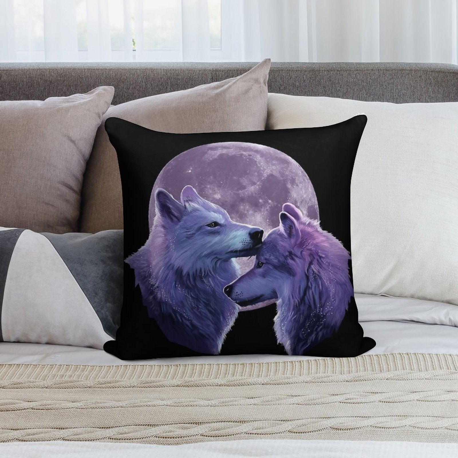 Wolf Lover Gifts Soft Home Decor Throw Pillow