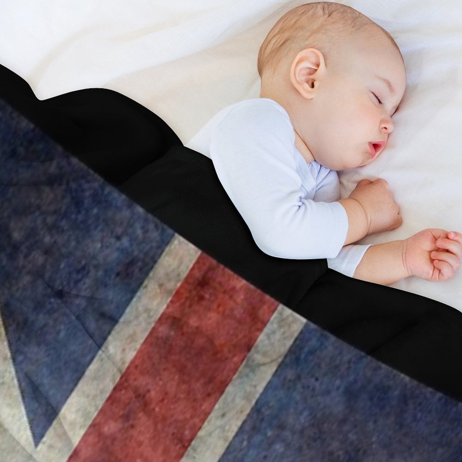 A Grunge Looking Distressed Union Jack Uk Version Velvety-soft Throw Blanket