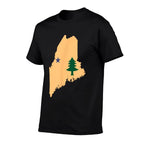 Original Maine State Gift Northern New England Dirigo  Cotton T-Shirt