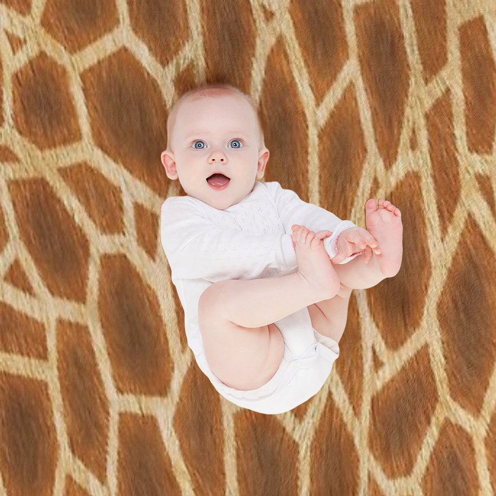 Giraffe Animal Print Fluffy Pattern Anti-pilling Throw Blanket