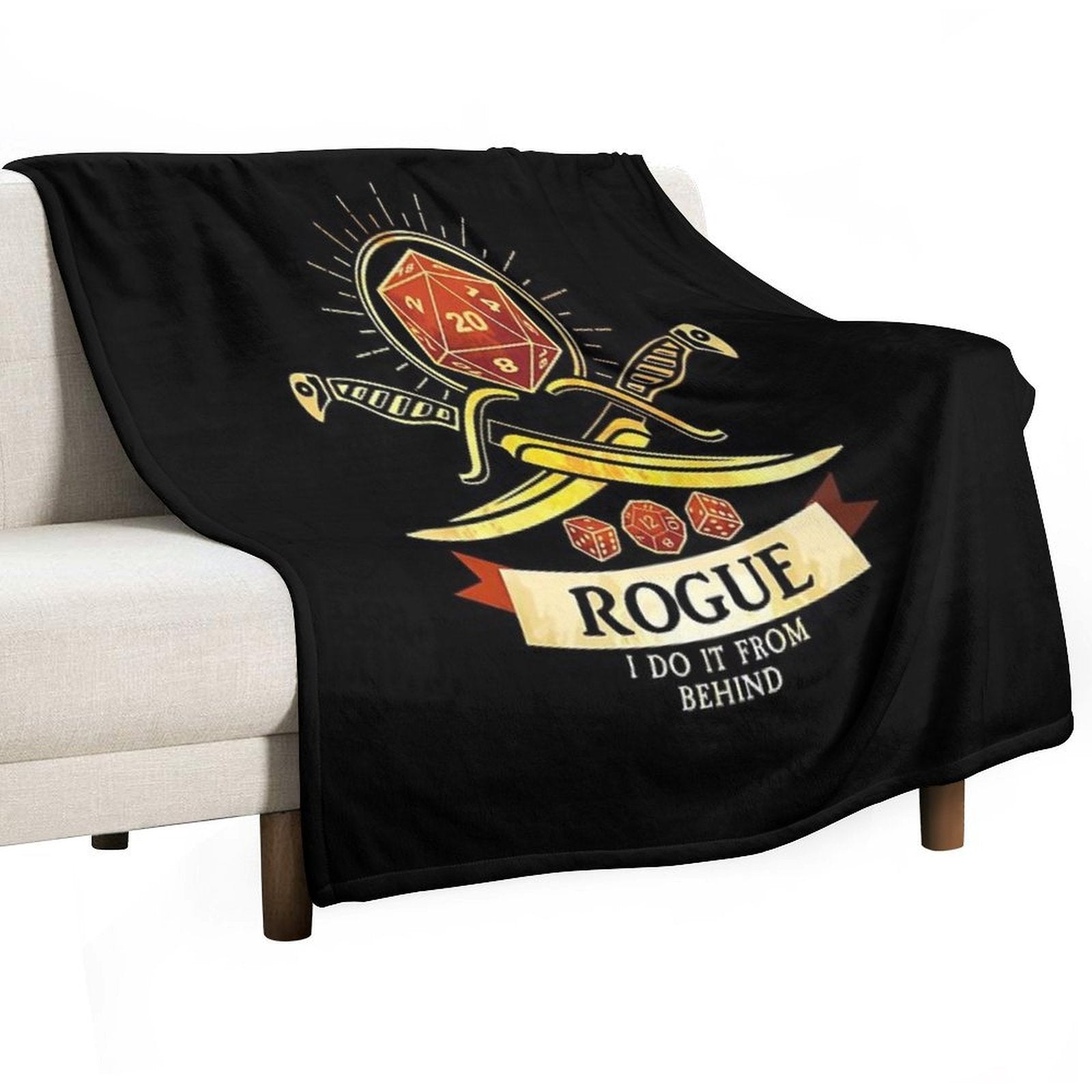 Rogue I Do It From Behind Travel-friendly Throw Blanket