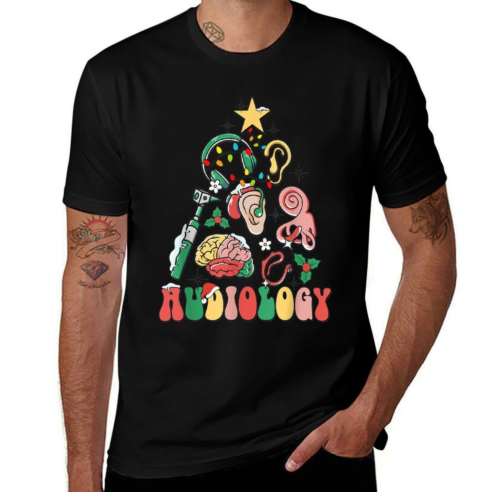 Christmas Audiology Tree Audiology Student Graduation  Durable T-Shirt