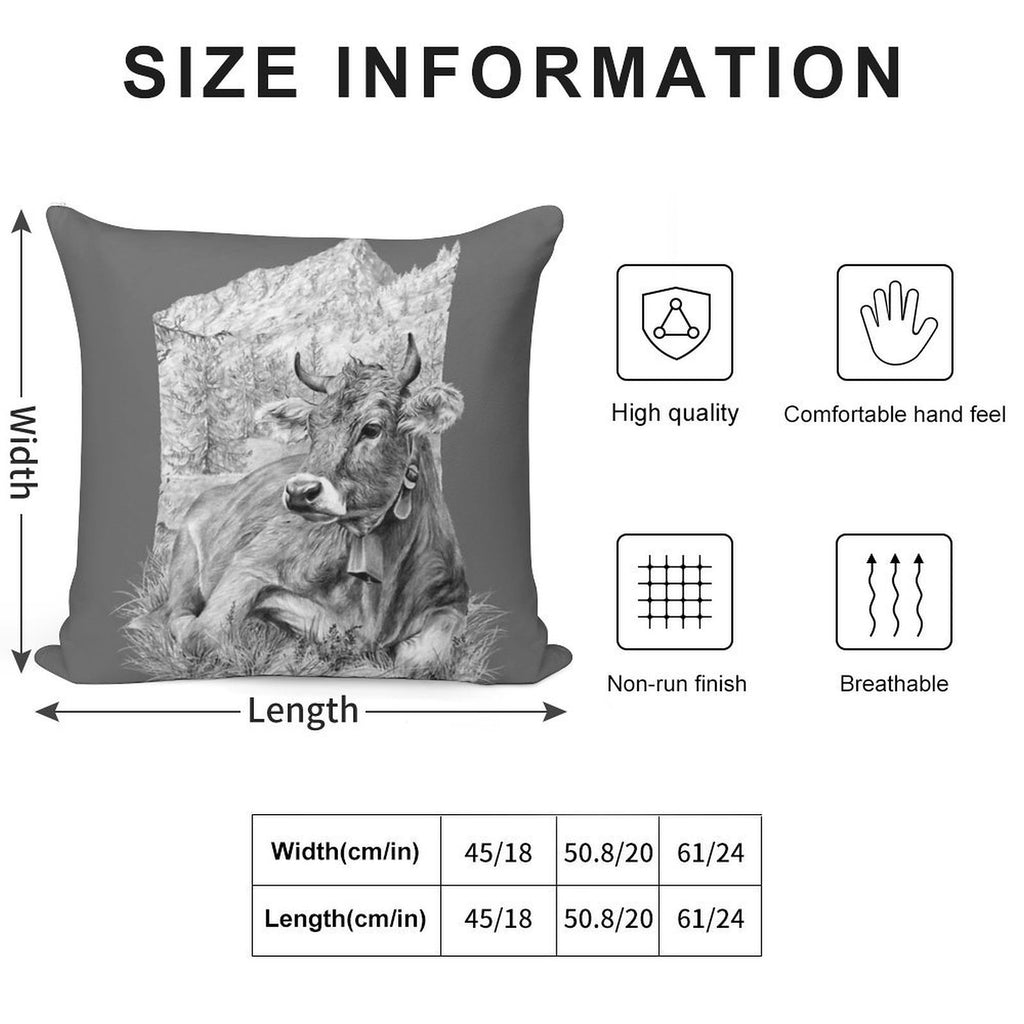 Bruna Alpina Soft Hidden Zipper Throw Pillow