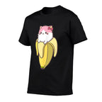 Banana Cat Funny Kawaii Bananya Gift Bday for Men Women Girls Kids  Soft T-Shirt