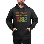 40 Year Old Gifts Vintage 1982 Limited Edition 40th Birthday Shrink-Resistant Hoodie