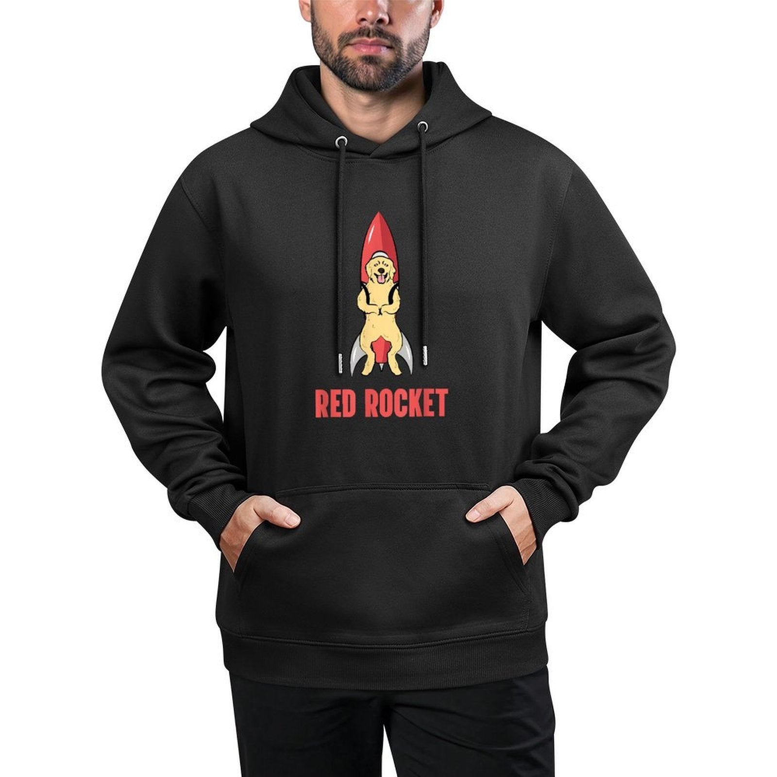 Red Rocket Dog Funny Dank Meme Memes Men Women Casual Wear Hoodie