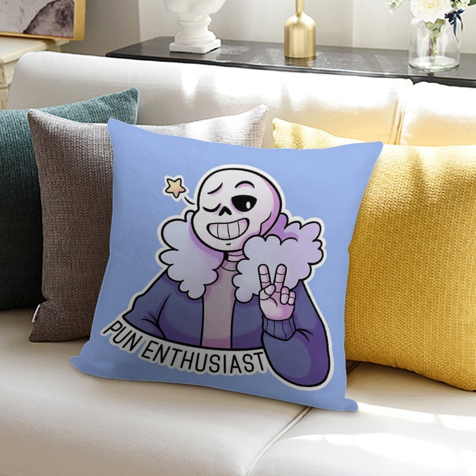 Sans. Soft Ultra-Soft Texture Throw Pillow