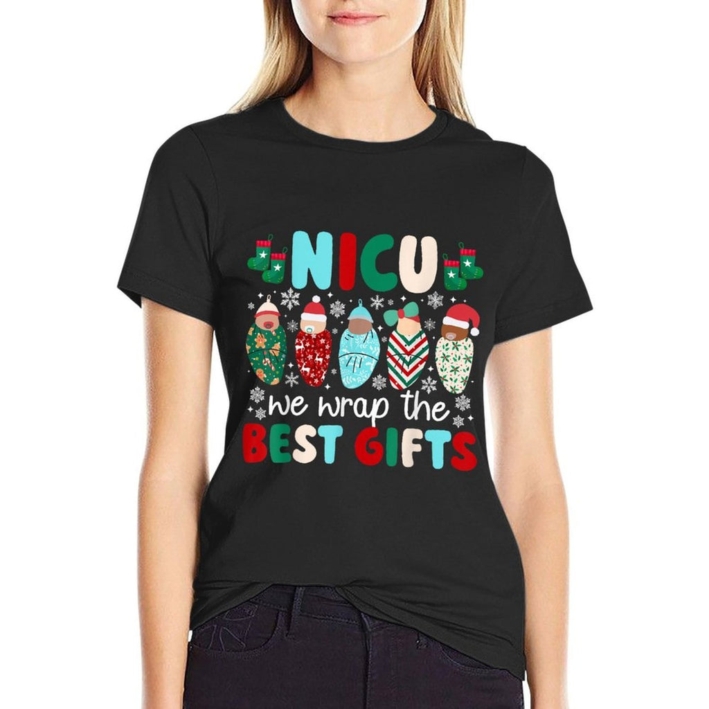 NICU Christmas NICU Nurse Xmas Neonatal Intensive Care Unit  Slim-fit Cut T-Shirt