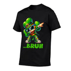 Bruh Dab Leprechaun Funny Kids Boys Mens St Patrick Day  Graphic-printed T-Shirt