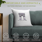 NYU Sticker Soft Skin-Friendly Throw Pillow