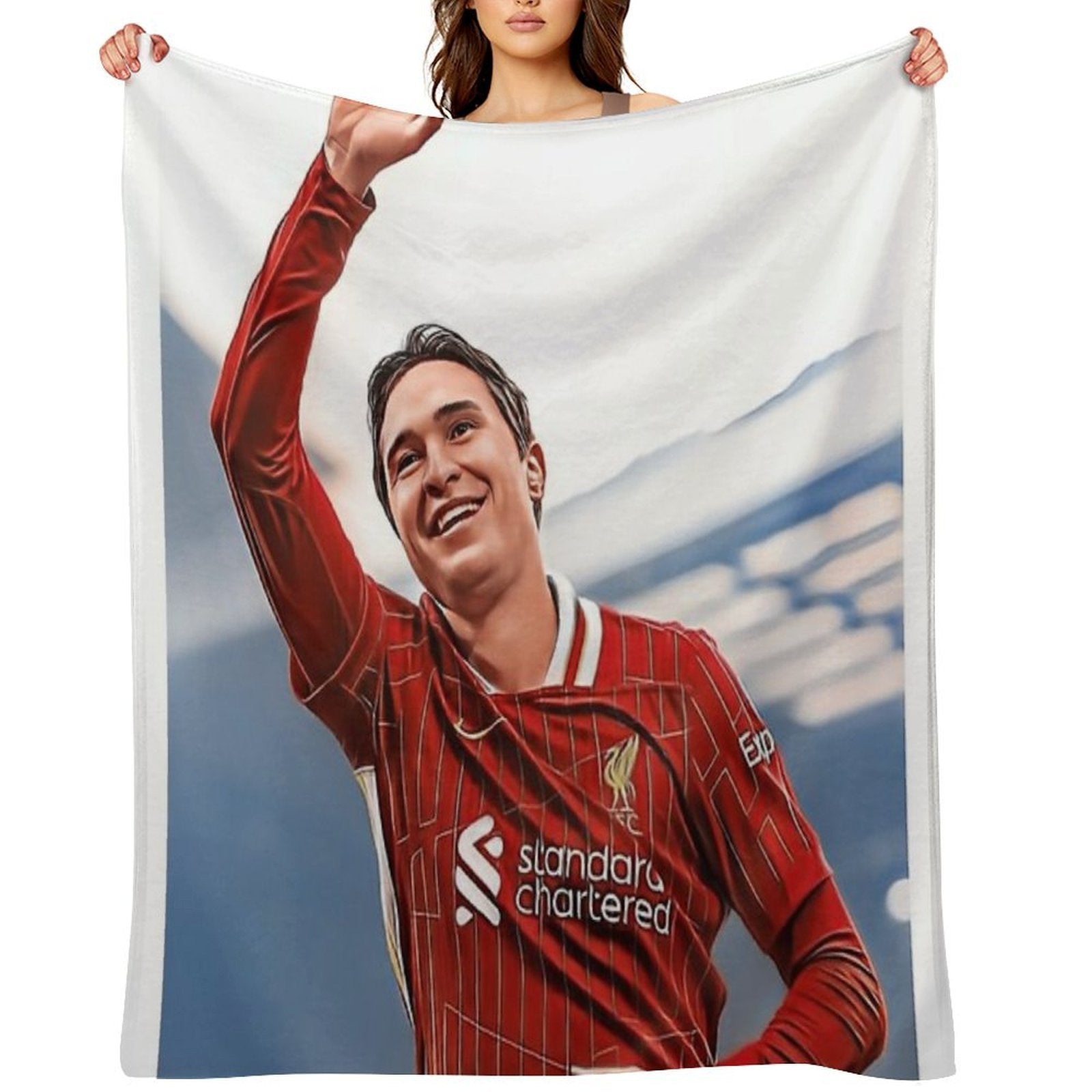 Chiesa First Goal for Liverpool All-season Throw Blanket