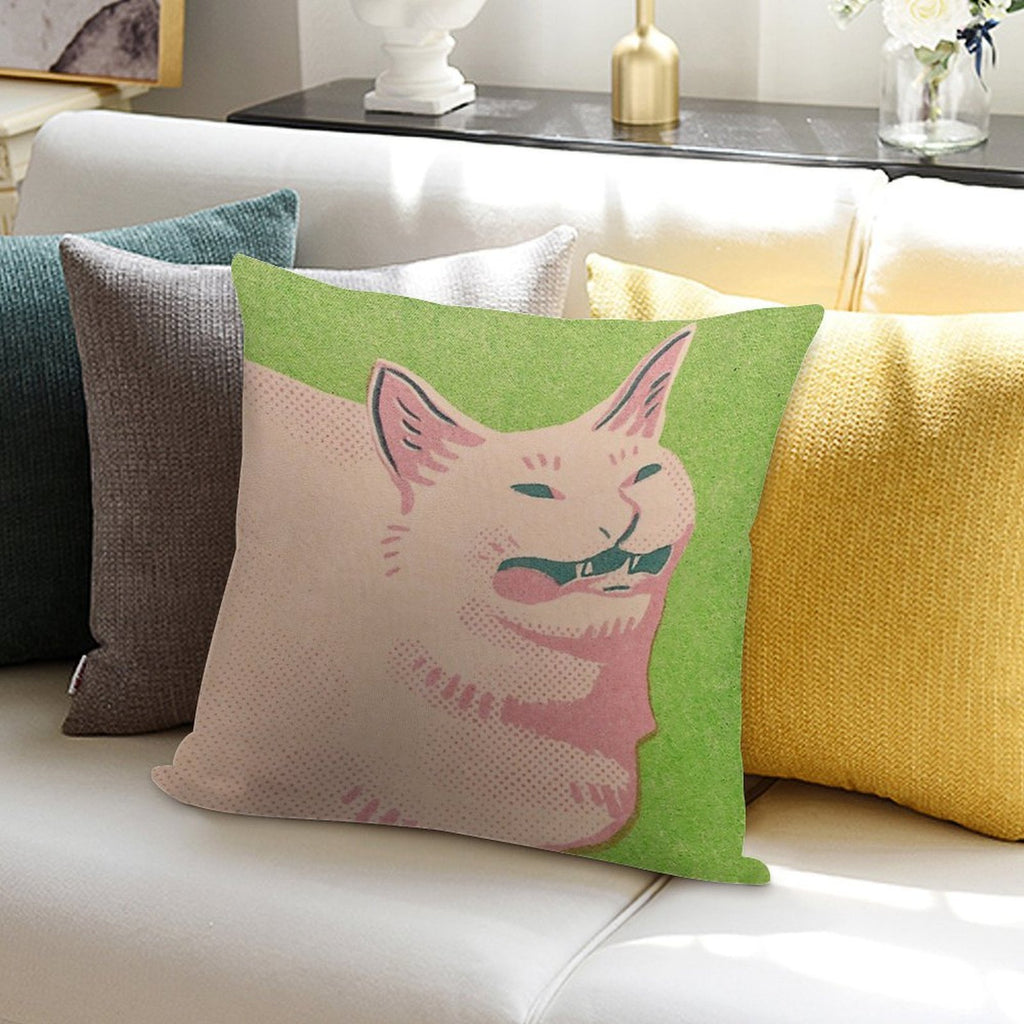 Sneeze Cat Soft Anti-Pilling Throw Pillow