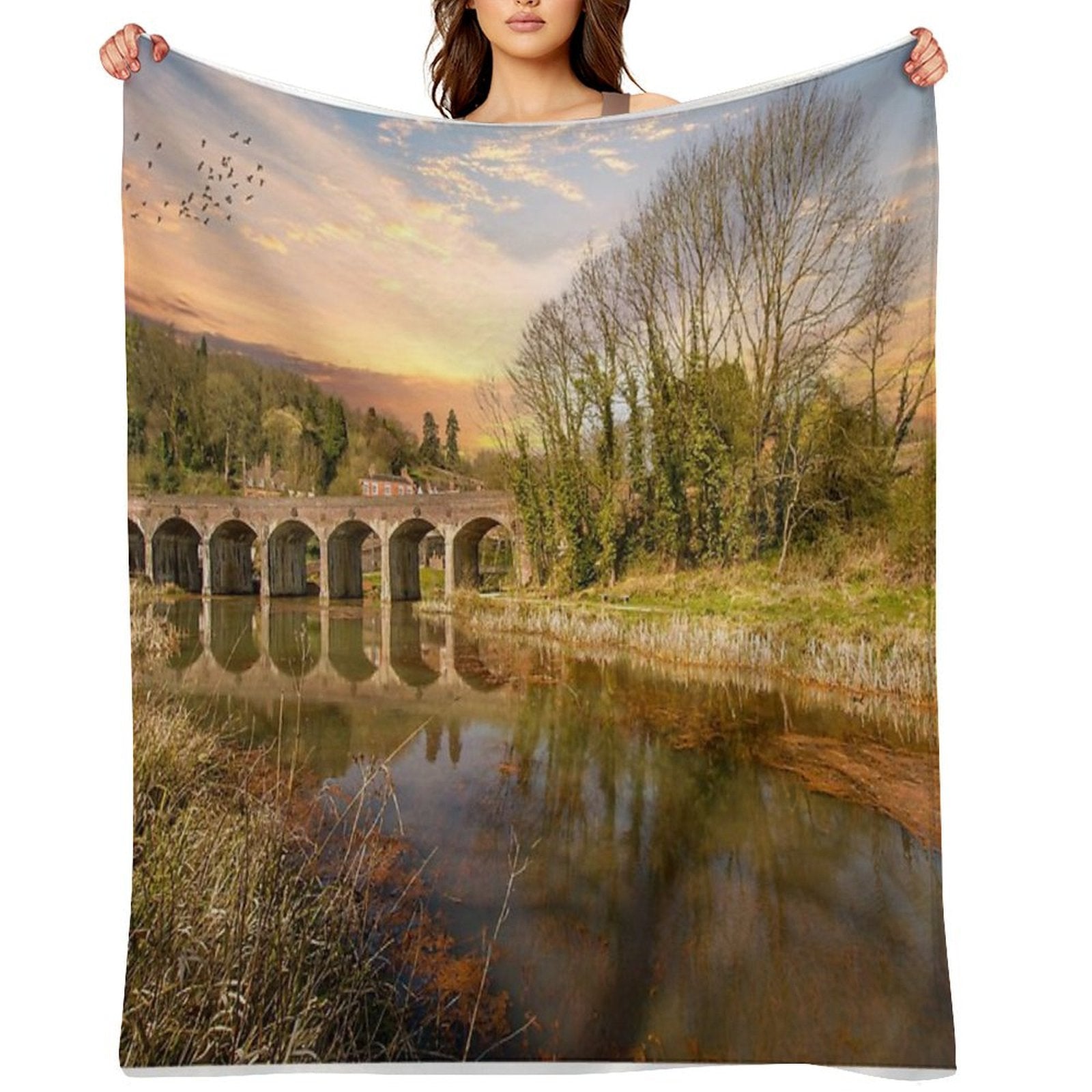 Coalbrookdale Viaduct Durable Throw Blanket