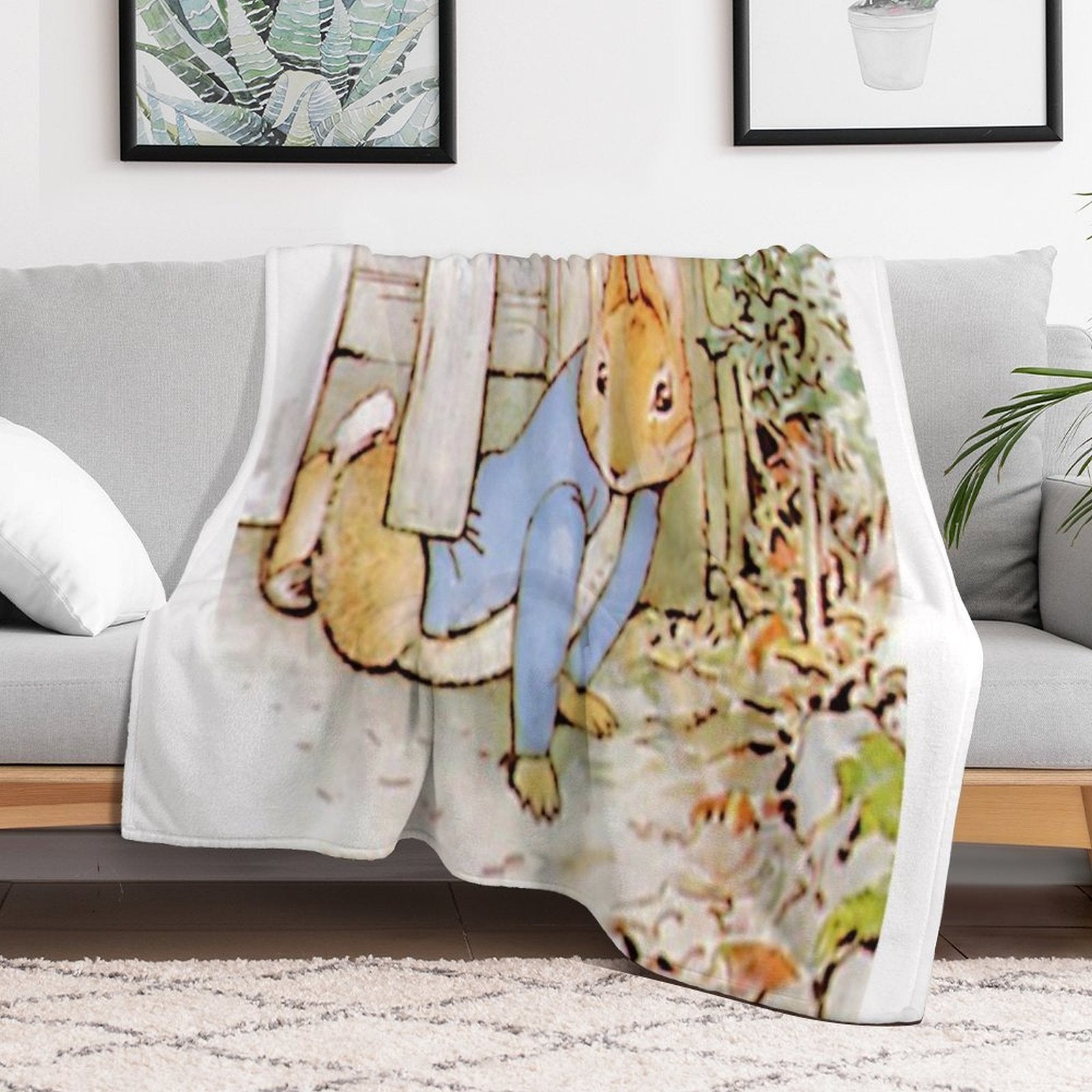 Beatrix Potter - Peter Rabbit Escapes Travel-friendly Throw Blanket