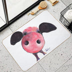 NOSEY PIG ' CLARENCE ' By Shirley MacArthur Durable Bath Mat