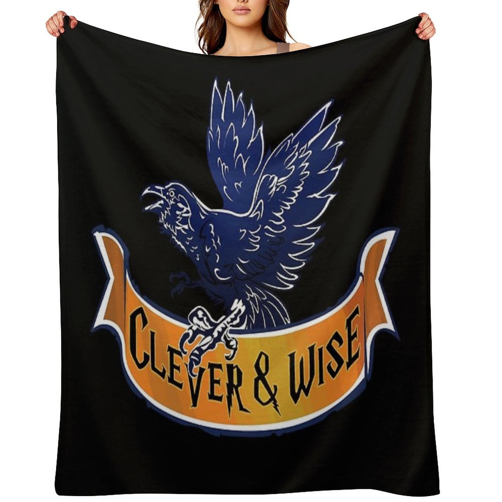 Raven, Clever And Wise Claw Premium Throw Blanket