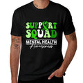 Support Squad Sunflower Hair Mental Health Awareness  Stretchy T-Shirt