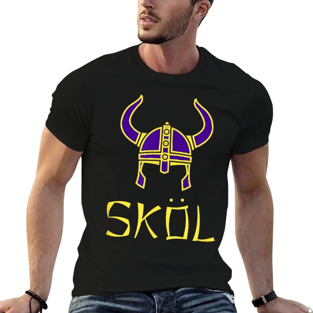 Skol Nordic Scandinavian Warrior Viking Helmet  Slim-fit Cut T-Shirt