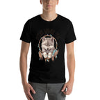 Vintage Western Dreamcatcher Wolf Graphic Design Wolf Women  Slim-fit Cut T-Shirt