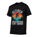 Funny Retired Definition Bicycle Cycling Cyclist Retirement  Easy-care T-Shirt