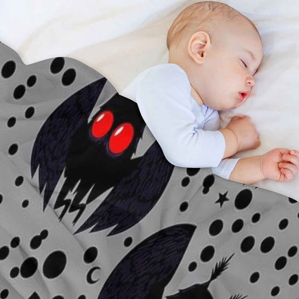Mothman Silver Night Gift-ready Throw Blanket