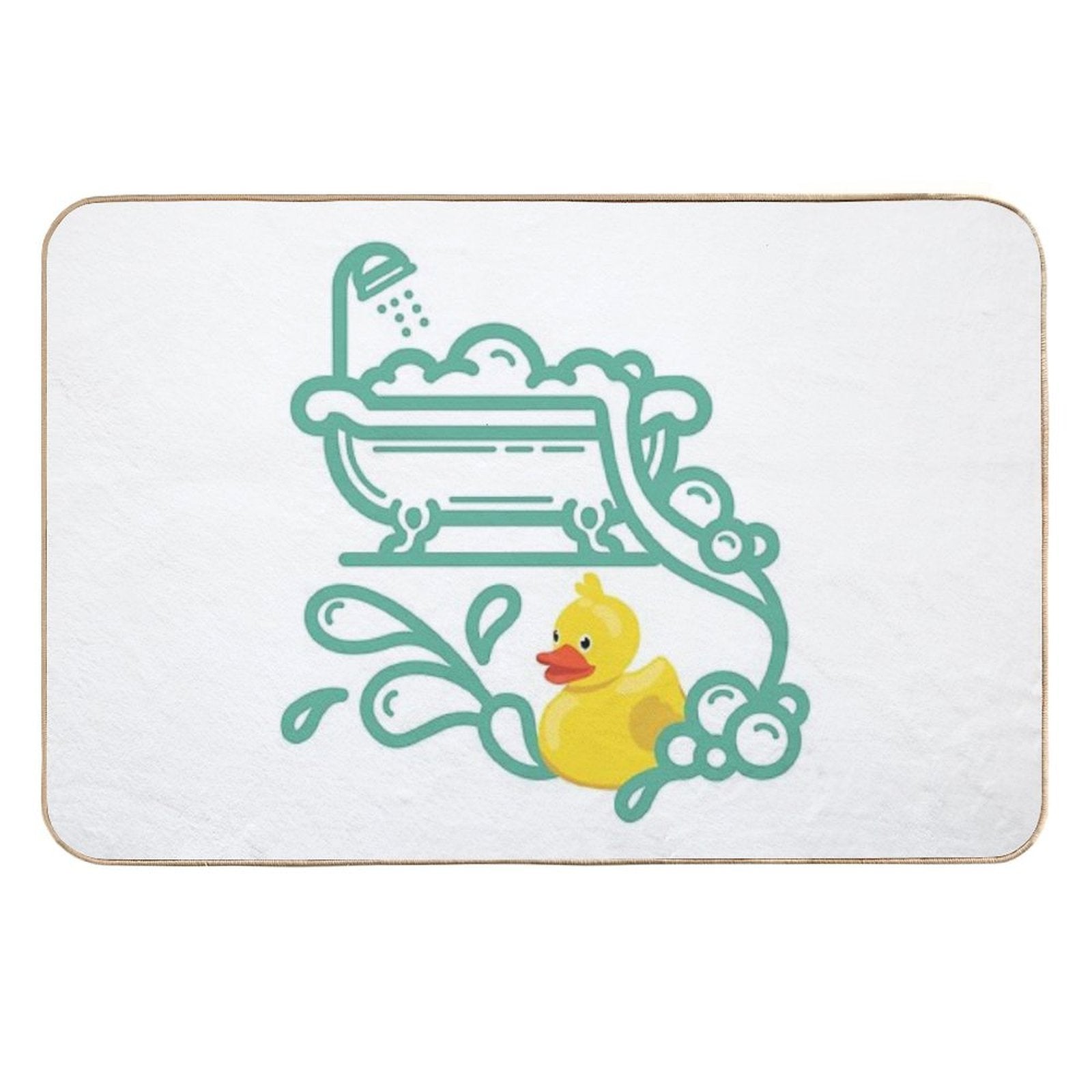 CUTE RUBBER DUCK SPLISH SPLASH BATH TIME  Slip-Resistant Bath Mat