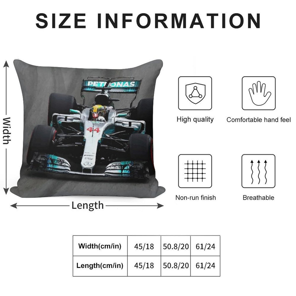 Lewis Hamilton 44 - Digital Art Soft Multiple Sizes Throw Pillow