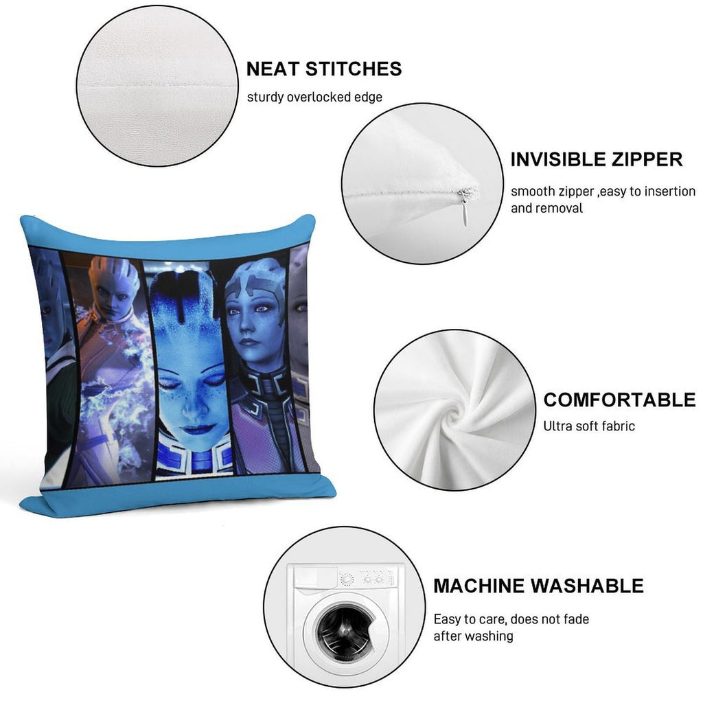 Mass Effect - Liara Soft Style Accent Throw Pillow