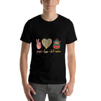 Peace Love Slot Machine, Lucky Las Vegas Casino Game  Summer-ready Fabric T-Shirt