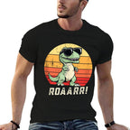 Funny Retro Dinosaur  Soft T-Shirt